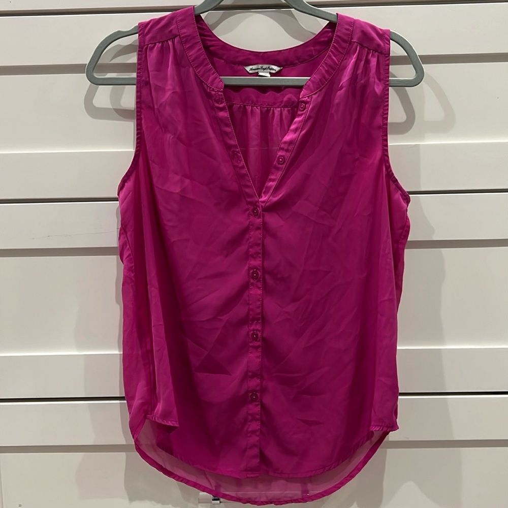 Purple Button Up Blouse